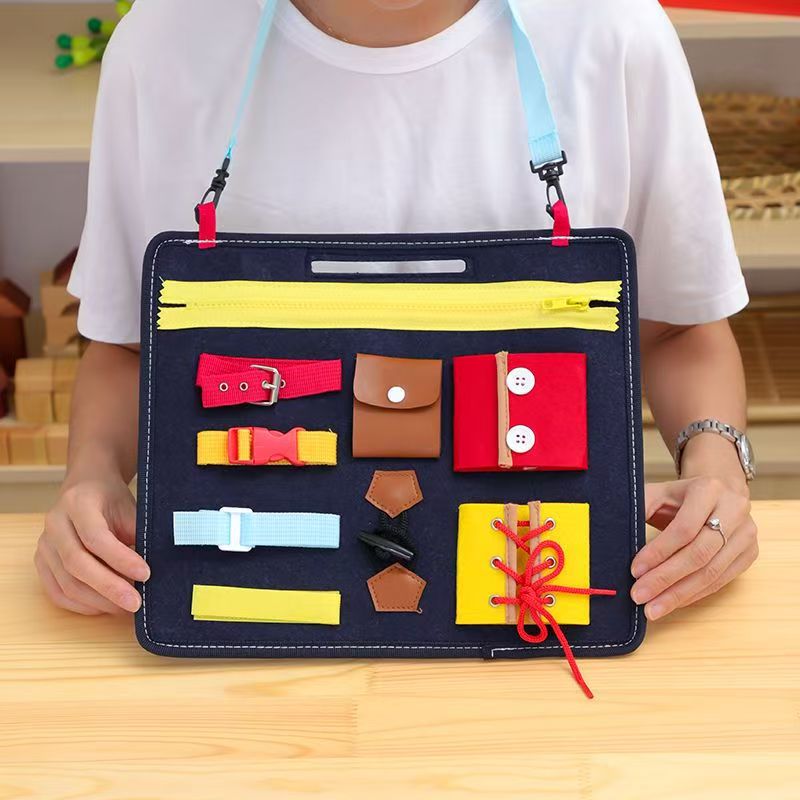 Kids Education Book - กระดานกิจกรรมมอนเตสซอรี่สำหรับเด็กเล็ก หนังสือทักษะชีวิตพื้นฐาน ของเล่นเสริมพัฒนาการก่อนวัยเรียน ของเล่นเดินทางสำหรับเด็กชายและเด็กหญิง