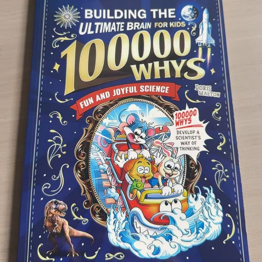 Kids Education Book - ทำไม 100 หมื่นคำถาม: การสร้างสมองอัจฉริยะขั้นสูงสุดสำหรับเด็ก ฉบับภาษาอังกฤษ หนังสือการ์ตูนวิทยาศาสตร์แสนสนุก