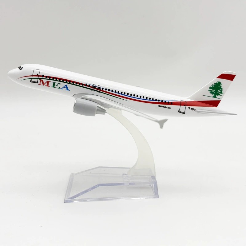 Kids Educational Gadget - เครื่องบินของเล่นจำลอง 16 ซม. A320 MEA Airways