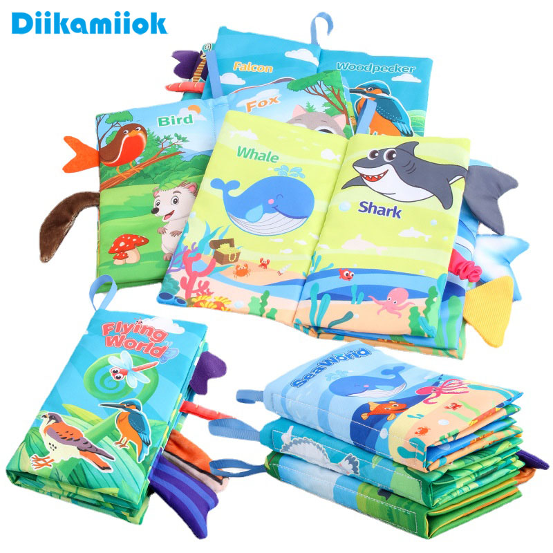 Kids Education Book - เด็กใหม่หนังสือภาพและการได้ยินการฝึกอบรมของเล่นเพื่อการศึกษาเด็กการ์ตูนสัตว์หางหนังสือสําหรับเด็กวัยหัดเดิน 12-72 เดือน
