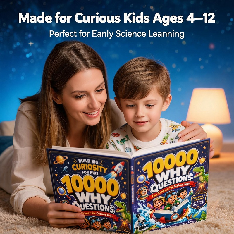 Kids Education Book - 10000 ทำไมเด็กๆ ถึงต้องรู้ หนังสือสารานุกรมวิทยาศาสตร์ หนังสือภาพเพื่อการศึกษาสำหรับนักสำรวจหนุ่มสาวผู้อยากรู้อยากเห็น