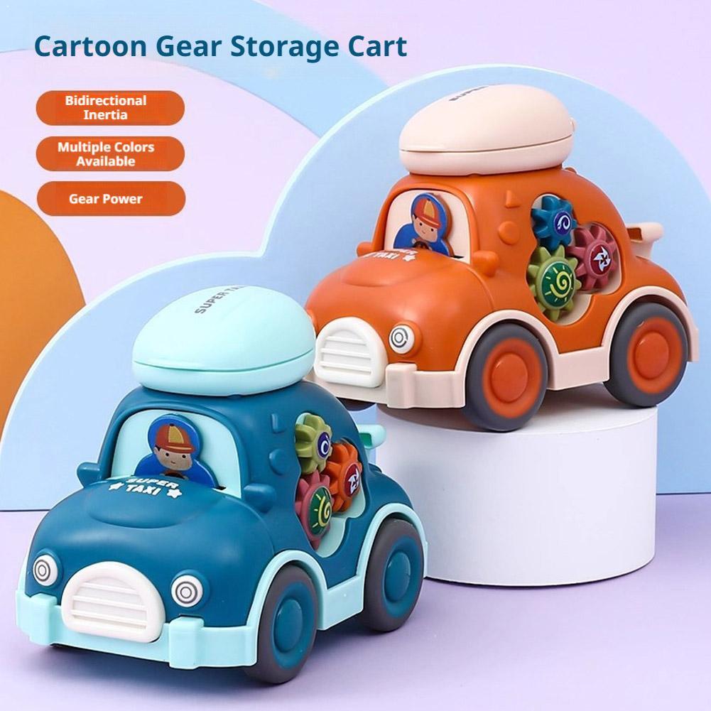 Kids Educational Gadget - รถของเล่นการ์ตูนมินิแบบดึงถอยหลัง ของเล่นเสริมพัฒนาการเด็กเล็ก ของเล่นฝึกคลานสำหรับเด็กผู้ชาย ของขวัญวันเกิด