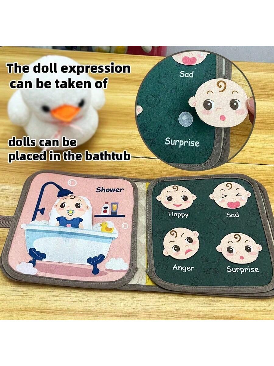 Kids Education Book - หนังสือผ้ามอนเตสซอรี่สำหรับเด็ก, หนังสือผ้าสำหรับเด็ก ของเล่นเสริมพัฒนาการ, ชุดหนังสือผ้าสำหรับเด็ก 1 ชุด,