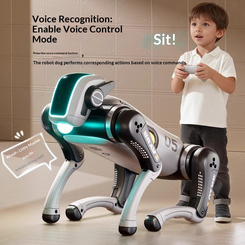 Kids Education Related - AI รีโมทคอนโทรล หุ่นยนต์สุนัข ควบคุมด้วยเสียงภาษาเยอรมัน ไฟฟ้า ของเล่นเชิงการศึกษาแบบโต้ตอบ