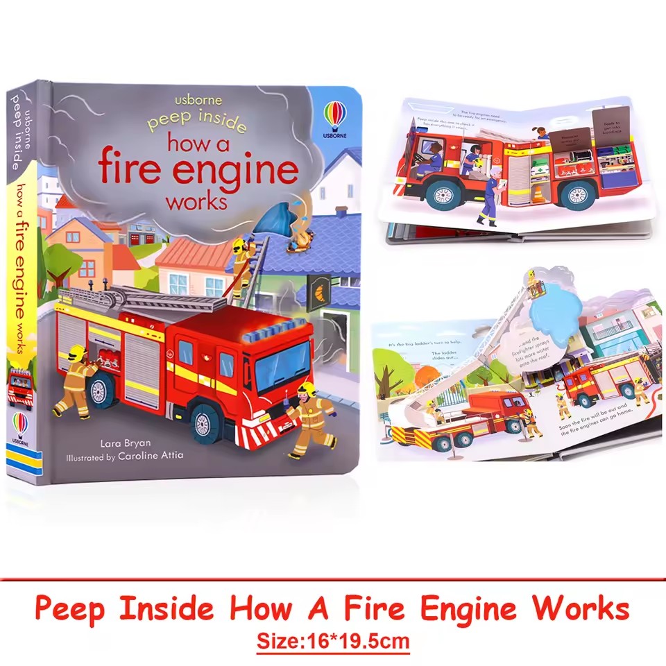 Usborne Peep Inside How A Fire - Kids Education Book บทวิจารณ์และราคา