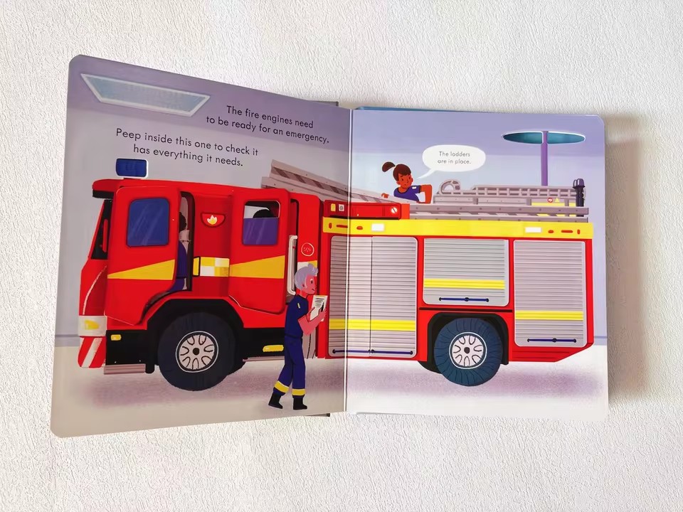 Usborne Peep Inside How A Fire - Kids Education Book บทวิจารณ์และราคา