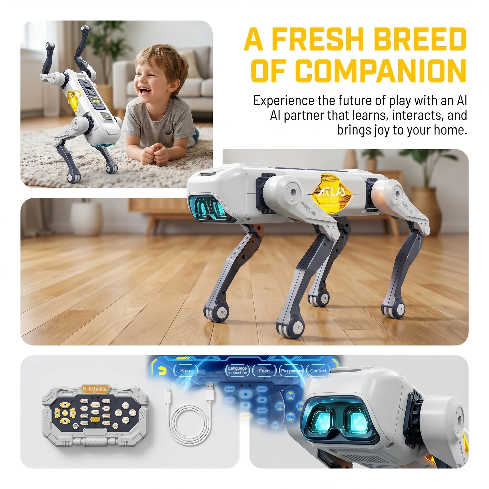 หุ่นยนต์สุนัขอัจฉริยะ AI ควบคุ - Kids Educational Gadget บทวิจารณ์และราคา