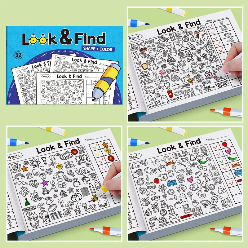 หนังสือกิจกรรมค้นหาของเล่นสำหร - Kids Education Book บทวิจารณ์และราคา