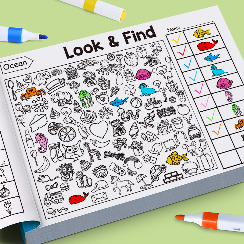 หนังสือกิจกรรมค้นหาของเล่นสำหร - Kids Education Book บทวิจารณ์และราคา